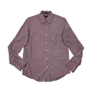 J Crew Shirt Mens S Small Slim Fit Gingham Cotton Long Sleeve Button Down Collar